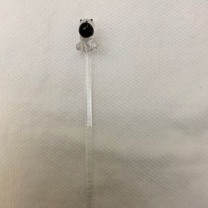 “BEAR” Princess House Glass Swizzle Stick Stirrer NEW